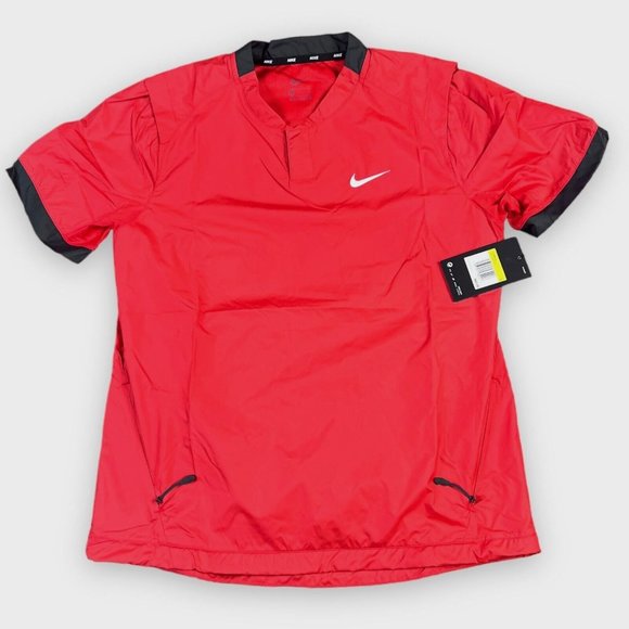 Nike Jacket Women Small Red Softball Dri-fit Swoosh Coat Windbreaker AV6696-657‎ - Picture 1 of 10